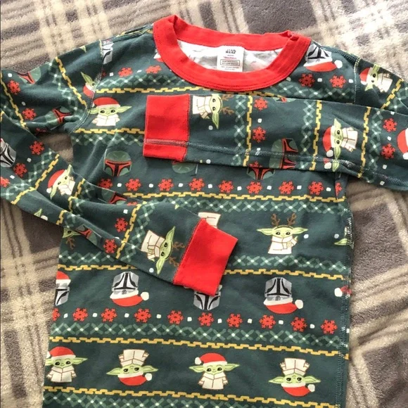 Star Wars Kids Pajama Set by Hanna Andersson size 10 - Green and Red - Picture 3 of 9